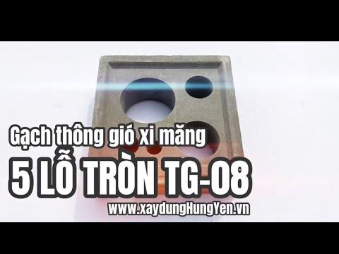 Gạch Thông Gió 5 Lỗ Tròn TG-08 | Gạch Bông Gió Tại Hưng Yên | Gạch Thông Gió Tại Hưng Yên