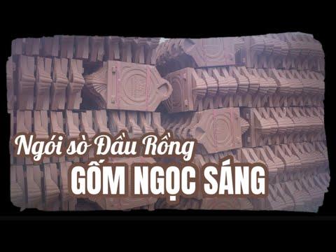 Ngói Sò Cổ Đầu Rồng Gốm Ngọc Sáng | Ngói Hài Cổ Đầu Rồng Gốm Ngọc Sáng | Ngói Lợp đình đền Chùa