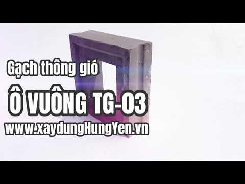 Gạch Thông Gió Lỗ Vuông TG-03 | Gạch Bông Gió Tại Hưng Yên | Gạch ô Thoáng Trang Trí Tại Hưng Yên