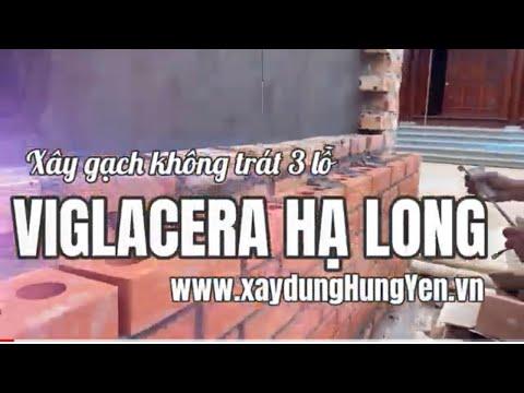 Tạo Mạch - Xây Gạch 3 Lỗ Không Trát (không Tô) Viglacera Hạ Long | Gạch Ngói Hạ Long | 02213 862 259