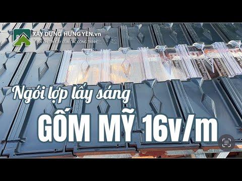 Ngói Lợp Lấy Sáng 16v/m Gốm Mỹ | Ngói Gốm Mỹ Lấy Sáng 16 Viên | Ngói Nhựa Lấy Sáng Gốm Mỹ