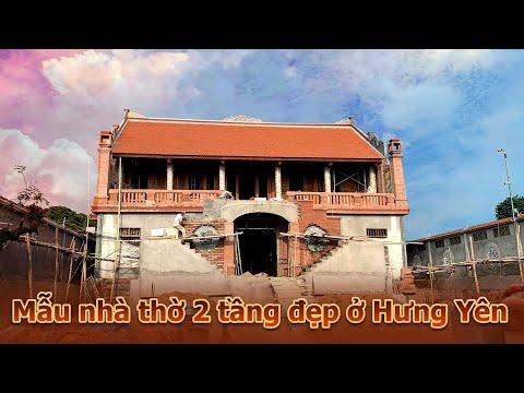 Mẫu Nhà Thờ, Từ đường Gia đình 2 Tầng Sử Dụng Gạch Thất, Gạch Bát, Gạch Trang Trí Cổ | 0221.3862 259