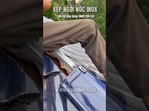 Kẹp Ngói Inox Chống Tung, Bung Nóc Ngói | Kẹp Nóc Ngói Men Inox | Kẹp Ngói Bò Tráng Men Inox