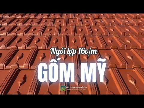 Ngói Lợp 16v/m Gốm Mỹ - Đất Sét Nung Quảng Ninh - Không Rêu Mốc Tại Công Trình