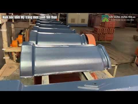 Ngói Nóc To Gốm Mỹ Tráng Men Xanh Tím Than | Ngói Gốm Mỹ được Phân Phối Bởi Cty Đức Thắng - Hưng Yên