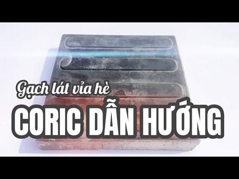 Gạch Lát Vỉa Hè Bê Tông Coric Dẫn Hướng đen Giả đá | Gạch Coric Dẫn Hướng | Gạch Vỉa Hè Coric Giả đá