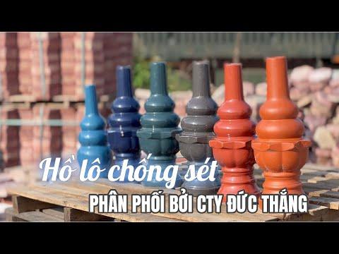 HỒ LÔ THU LÔI, HỒ LÔ CHỐNG SÉT CAO 43CM GỐM SỨ BÁT TRÀNG | Hồ Lo Xây Dựng | Phụ Kiện Lợp Ngói