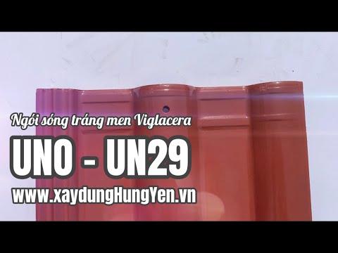 Ngói Sóng Tráng Men 1 Vít Viglacera Thăng Long UNO - UN29 (Màu đỏ)