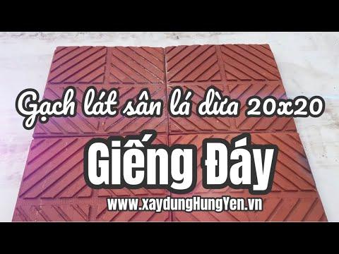 Gạch Lá Dừa Trống Trơn 20x20 Giếng Đáy | Gạch Lát Vỉa Hè, Sân Vườn Giếng Đáy | Gạch Ngói Giếng Đáy
