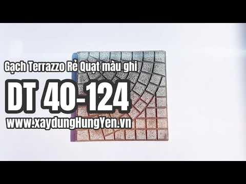 Gạch Lát Sân Vườn Terrazzo Rẻ Quạt Màu Ghi DT40-124 | Gạch Lát Sân Vườn, Gạch Lát Vỉa Hè Hưng Yên