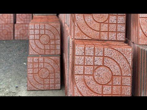 Gạch Terrazzo TD40 - 1002 - Màu đỏ | Gạch Lát Vỉa Hè | Gạch Lát Sân Vườn | Xây Dựng Hưng Yên.vn