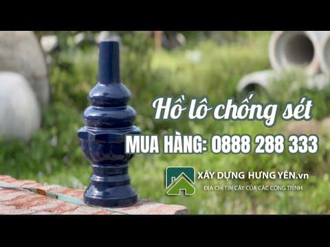 Hồ Lô Chống Sét Gốm Tráng Men Xanh 12 | Hồ Lô Thu Lôi Gốm Tráng Men Xanh 12 | Phụ Kiện Lợp Ngói