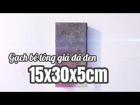 Gạch Bê Tông Giả đá Lát Vỉa Hè 15x30x5cm | Gạch Chữ Nhật Giả đá Lát Vỉa Hè | Gạch Coric Giả đá đen