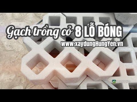 Gạch Trồng Cỏ 8 Lỗ Bóng | Gạch Sân Vườn Trồng Cỏ 8 Lỗ Bóng | Gạch Trồng Cỏ 8 Lỗ Bóng Tại Hưng Yên