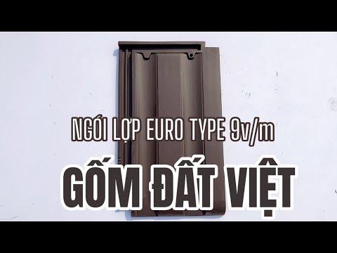 NGÓI EURO TYPE 9V/1M2 TRÁNG MEN MỜ MÀU GHI | Gạch Ngói Đất Việt | Gốm Đất Việt Cao Cấp 9v/m