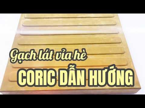 Gạch Lát Vỉa Hè Bê Tông Coric Dẫn Hướng Vàng | Gạch Coric Dẫn Hướng | Gạch Vỉa Hè Coric