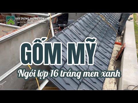 Ngói Lợp 16 Gốm Mỹ Tráng Men Xanh Mờ | Ngói Lợp Tráng Men Mờ 16v/m Màu Xanh | Gạch Ngói Gốm Mỹ