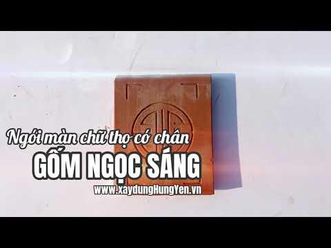 Ngói Màn Chữ Thọ Có Chân Ngọc Sáng | Ngói Chiếu Chữ Thọ Có Chân Ngọc Sáng | Gạch Ngói Gốm Ngọc Sáng