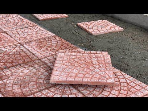 Gạch Terazzo đỏ TD40-124 Tại Công Trình | Gạch Lát Sân Vườn, Gạch Lát Vỉa Hè | Xây Dựng Hưng Yên.vn