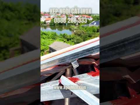 Mái Ngói Sóng Tráng Men Prime - Hera Sử Dụng Kẹp Ngói Inox Đức Thắng.