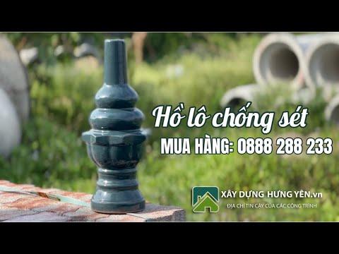 Hồ Lô Chống Sét Gốm Tráng Men Xanh 06 | Hồ Lô Thu Lôi Gốm Tráng Men Xanh 06 | Phụ Kiện Lợp Ngói
