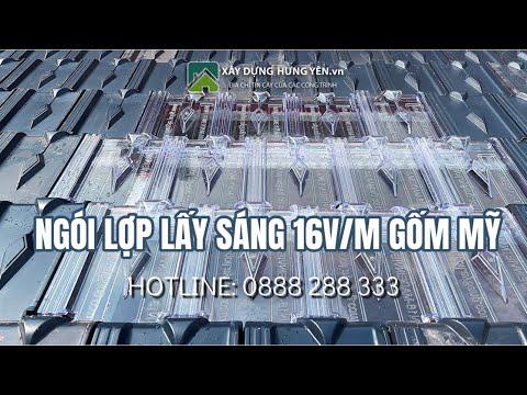 Ngói Lợp Lấy Sáng 16v/m Gốm Mỹ | Ngói Gốm Mỹ Lấy Sáng 16 Viên | Ngói Nhựa Lấy Sáng Gốm Mỹ