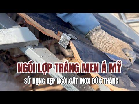 Mái Ngói Sóng Tráng Men Á Mỹ Sử Dụng Kẹp Ngói Inox Đức Thắng | Phụ Kiện Lợp Mái Ngói Á Mỹ