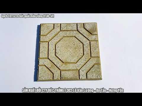 Gạch Lát Sân Vườn Terrazzo Bát Quái Màu Vàng DT40-141 | Gạch Lát Sân Vườn, Gạch Lát Vỉa Hè Hưng Yên