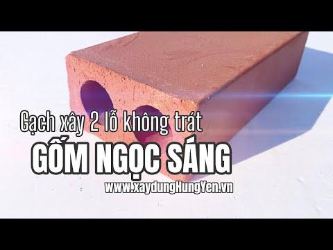 Gạch Xây 2 Lỗ Không Trát Ngọc Sáng | Gạch Xây 2 Lỗ Không Tô Ngọc Sáng | Gạch Ngói Gốm Ngọc Sáng