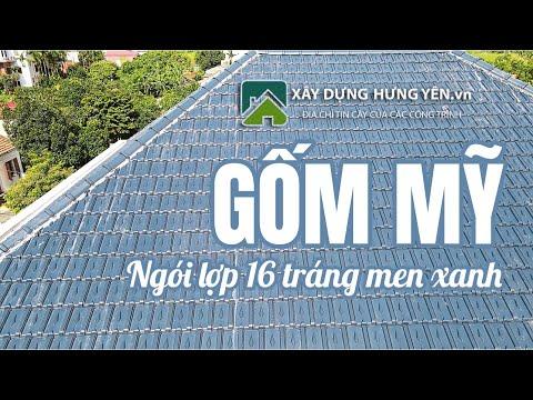 Ngói Lợp 16 Viên/m Gốm Mỹ Tráng Men Xanh Tại Công Trình | Ngói Gốm Mỹ 16v/m Men Xanh