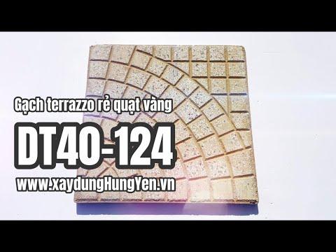 Gạch Lát Sân Vườn Terrazzo Rẻ Quạt Màu Vàng DT40-124 | Gạch Lát Sân Vườn, Gạch Lát Vỉa Hè Hưng Yên