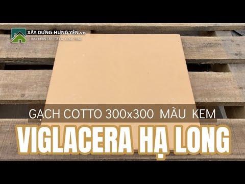 Gạch Lát Cotto 300x300 Viglacera Hạ Long Màu Kem | Gạch Gốm Lát Sân Cao Cấp Viglacera Hạ Long