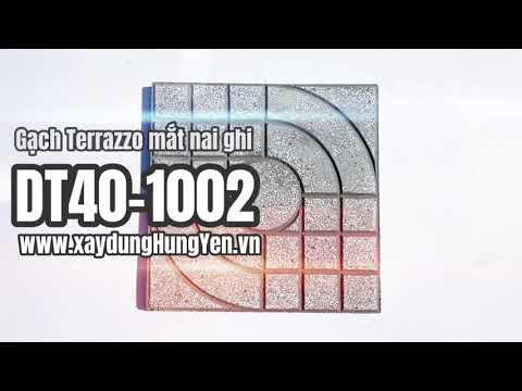 Gạch Lát Sân Vườn Terrazzo Mắt Nai Màu Ghi DT40-1002 | Gạch Lát Sân Vườn, Gạch Lát Vỉa Hè Hưng Yên
