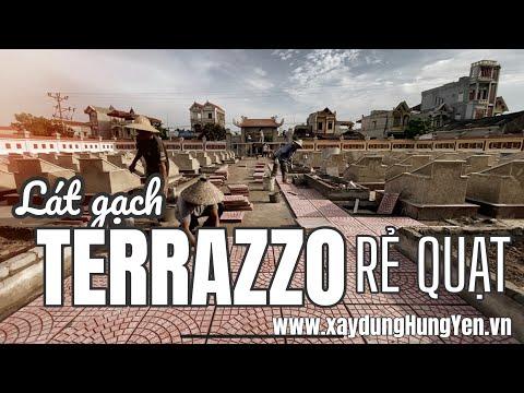 Lát Gạch Lát Vỉa Hè Terrazzo Rẻ Quạt đỏ | Sản Xuất Và Phân Phối Bởi Cty Đức Thắng | 0221.3 862 259